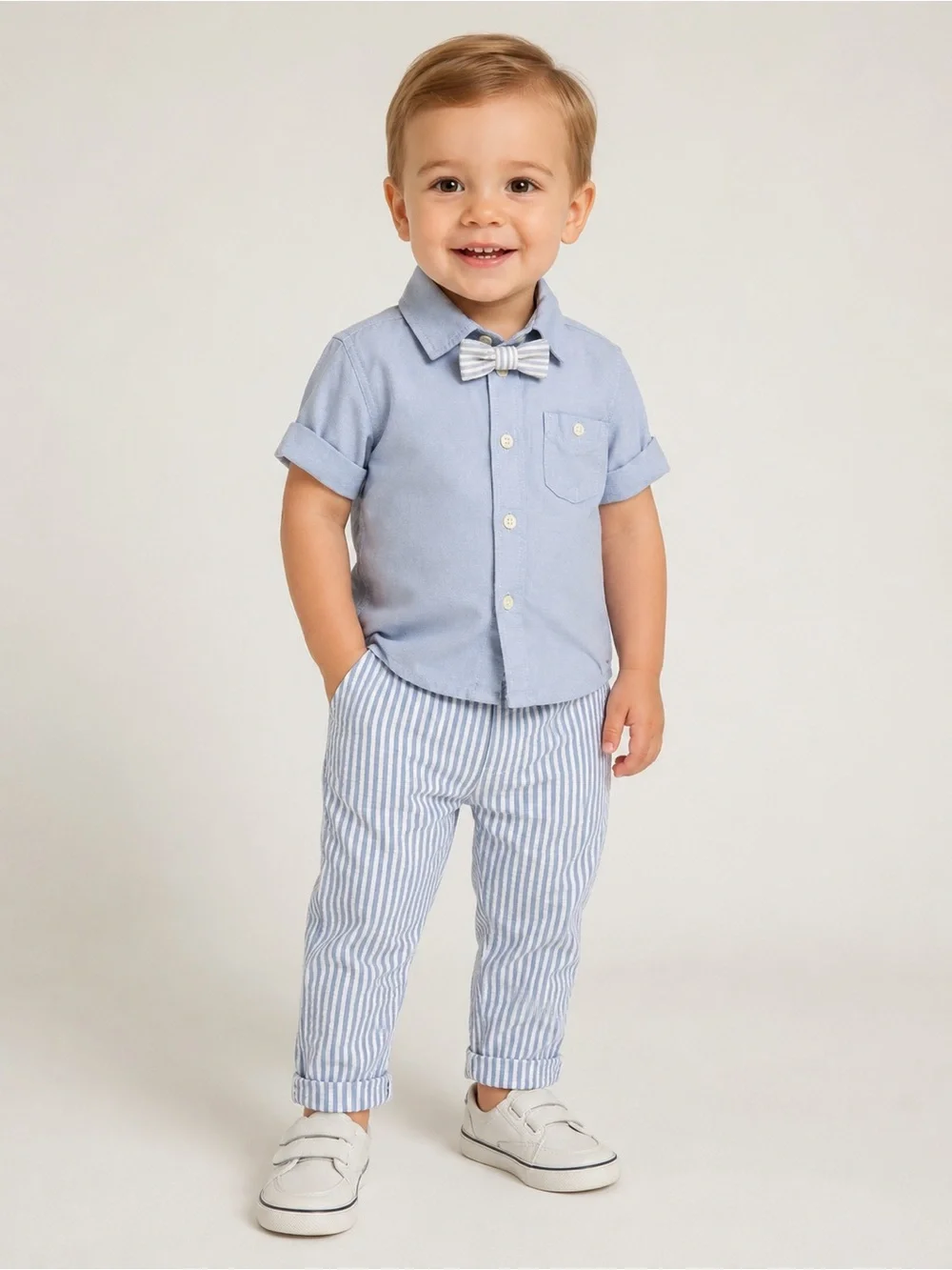 Baby GAP 2-Piece Dress Outfit 18–24 Months Blue Oxford Shirt